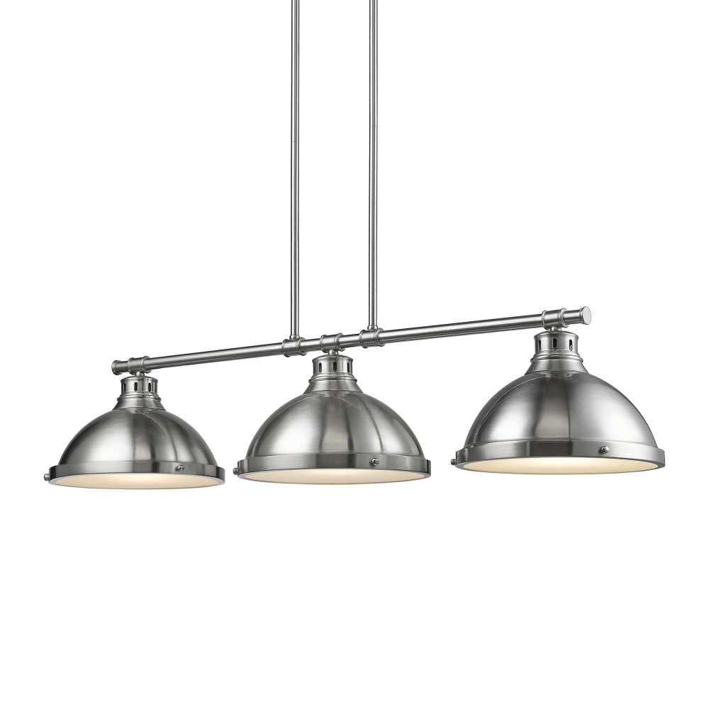 Yep by Golden Lighting Duncan 3-light Island Light in Pewter